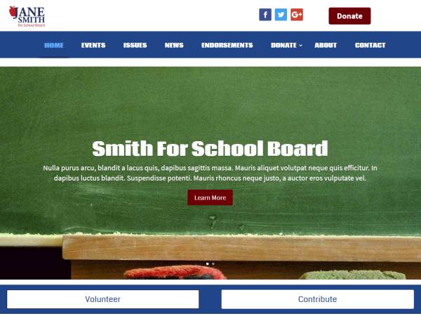 School Board Website Template Example