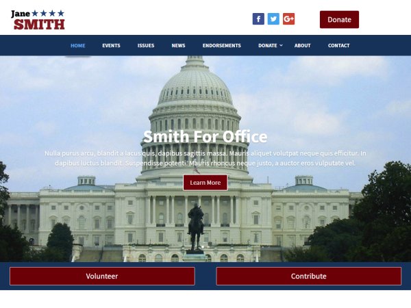 Political WordPress Template