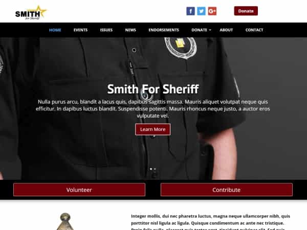 Sheriff Website Template Example